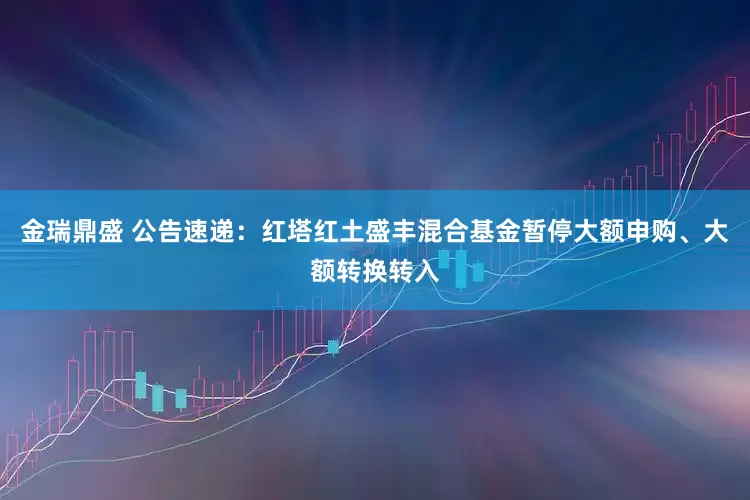 金瑞鼎盛 公告速递：红塔红土盛丰混合基金暂停大额申购、大额转换转入
